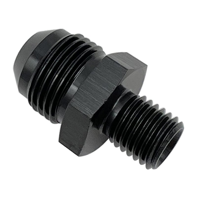 KRD PERFORMANCE أداء KRD مستقيم أسود من الألومنيوم ذكر مضيئة -10 AN10 إلى M16 x 1.5 ذكر متري أنبوب ملولب محول تركيب الوقود - Image 2